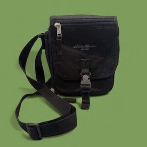Eddie Bauer Black Crossbody‎ Small Travel Utility Bag